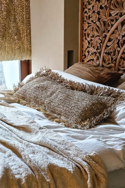 CUSHION RAFFIA 100