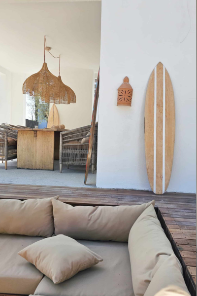 SURFBOARD DOUBLE WHITE STRIPE