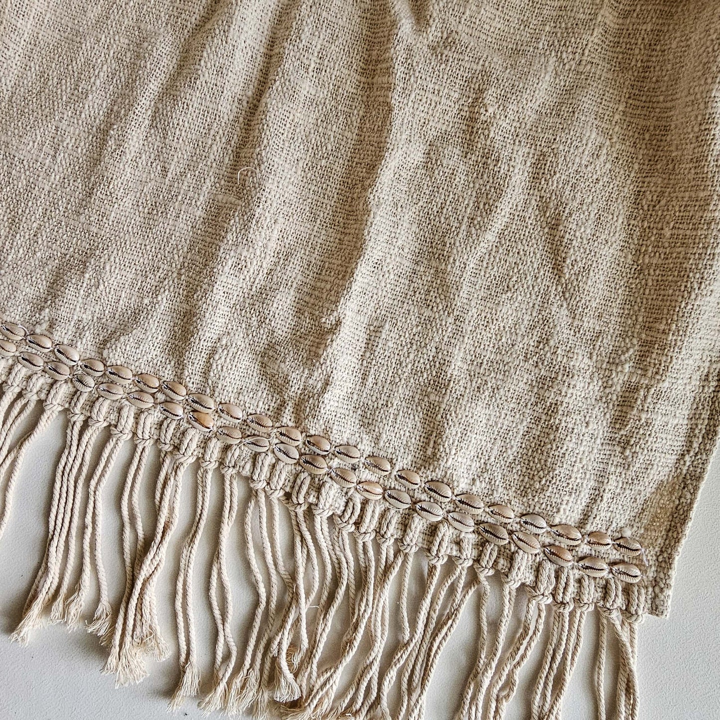LINEN PLAID WITH SHELLS