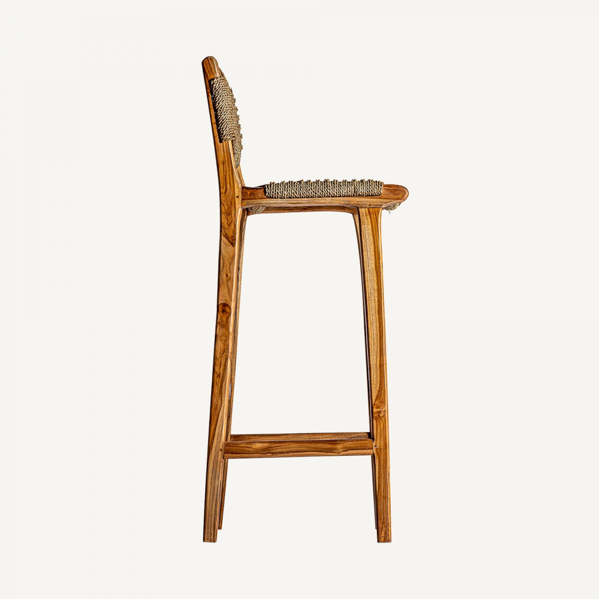 ROPE TEAK BAR CHAIR