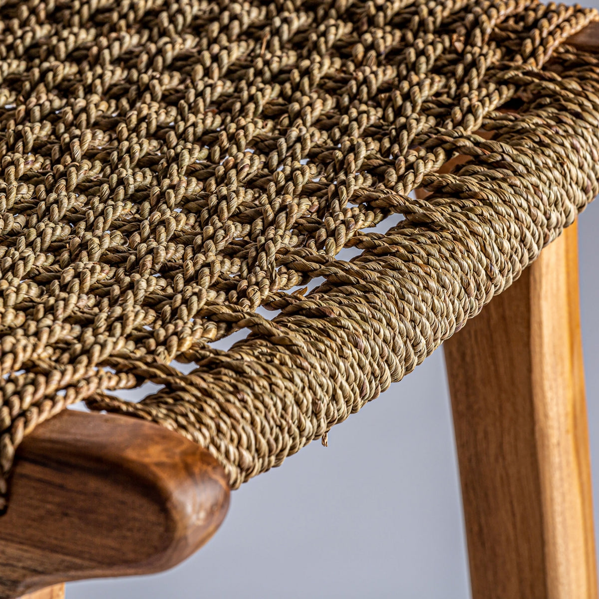 ROPE TEAK BAR CHAIR