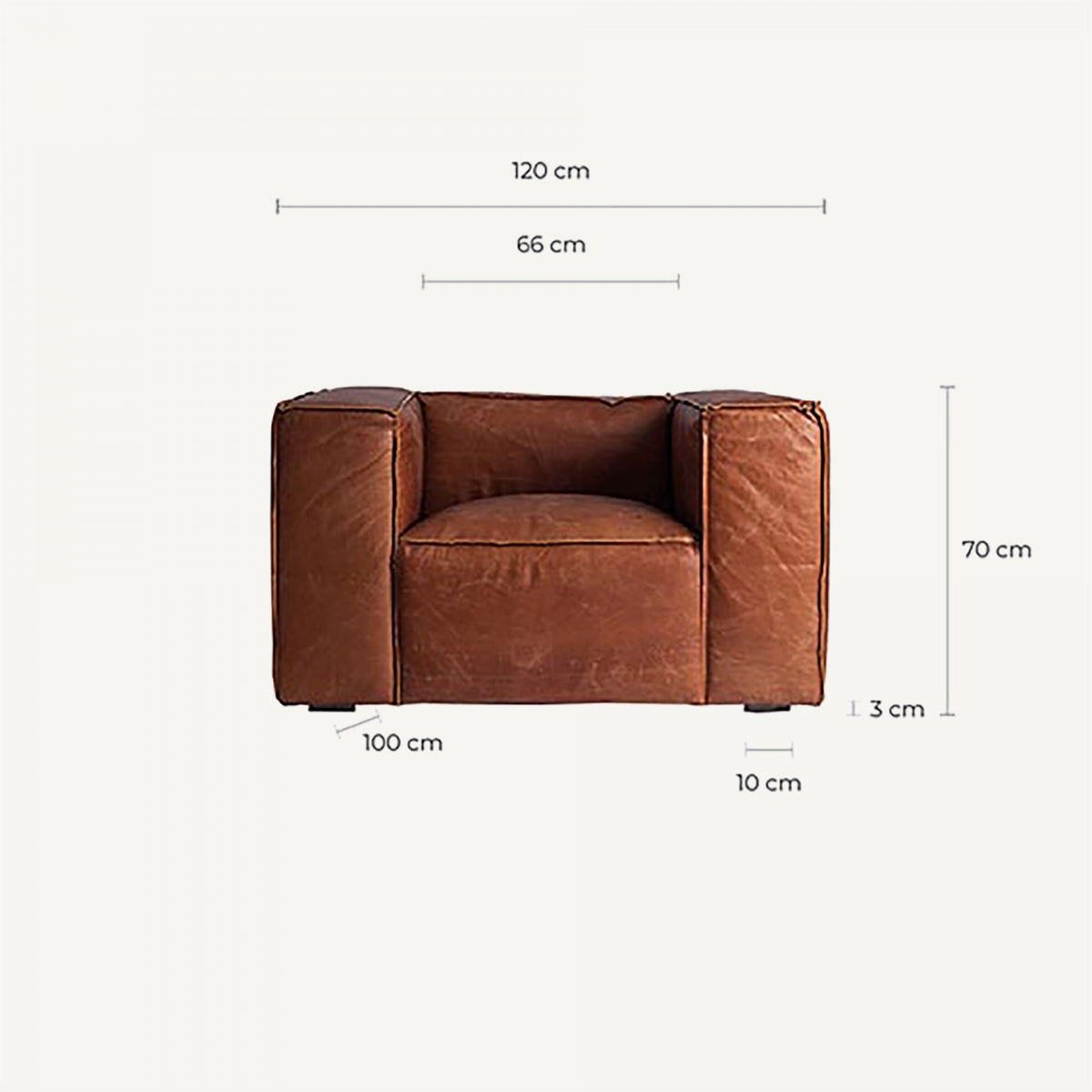 KURZA LEATHER ARMCHAIR