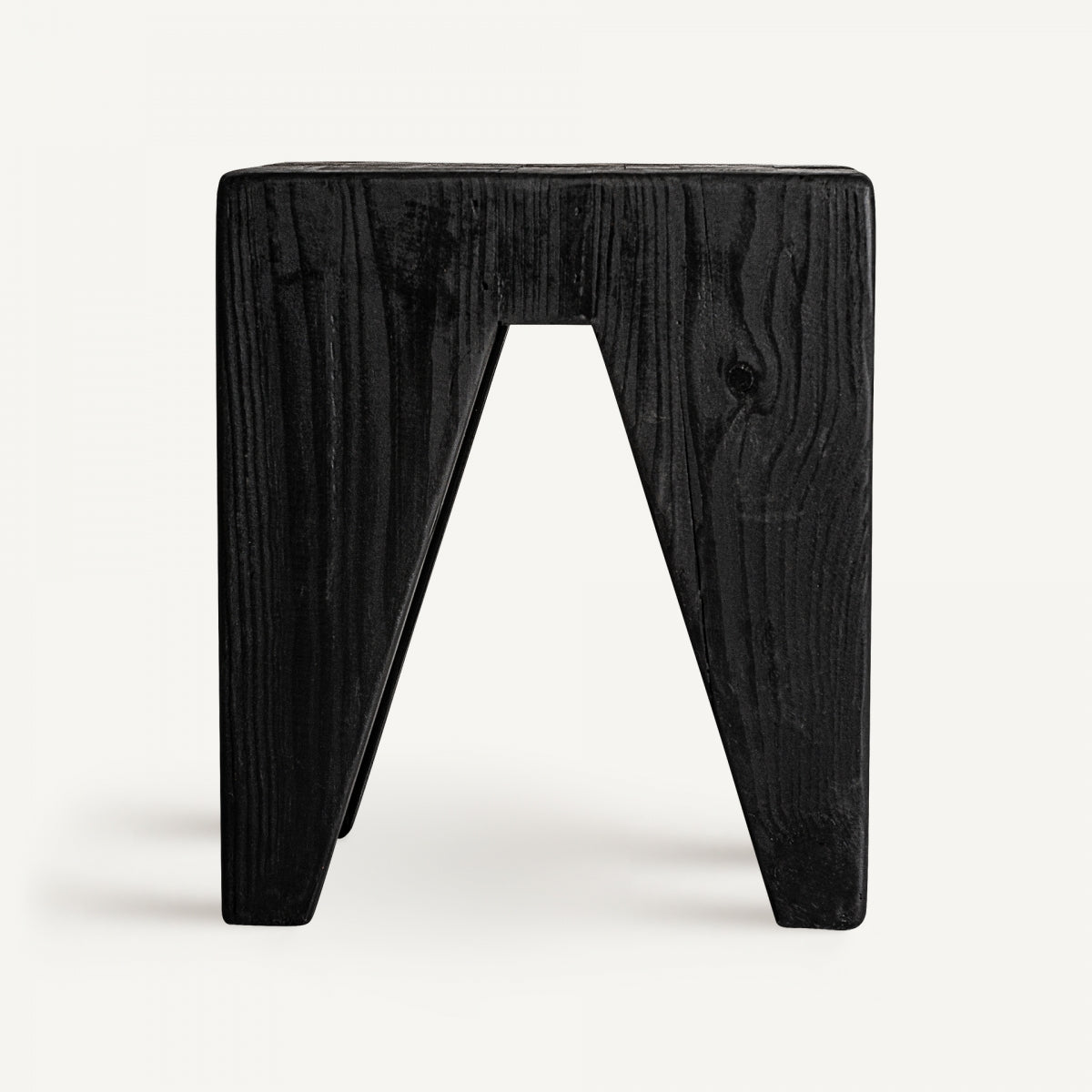 BLACK RUSTIC STOOL