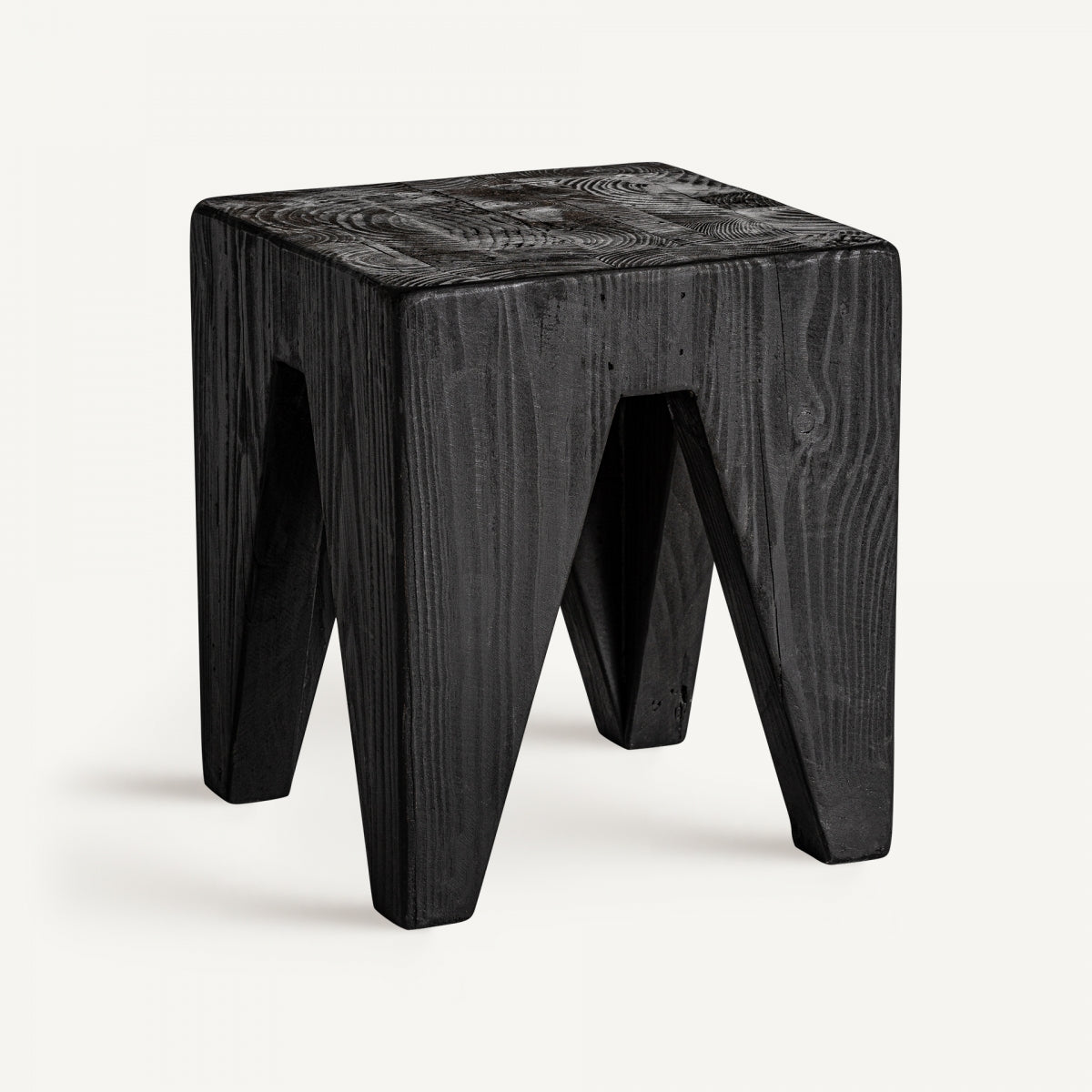 BLACK RUSTIC STOOL
