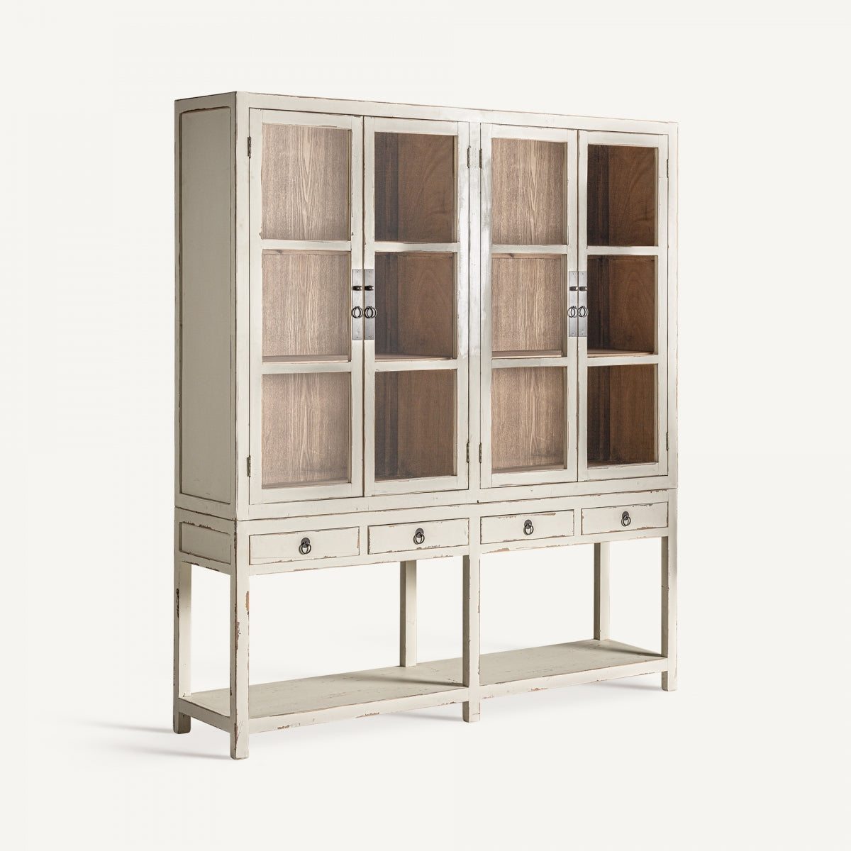 MAWGAN OFF WHITE GLASS CABINET