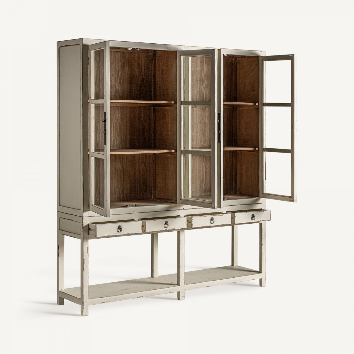 MAWGAN OFF WHITE GLASS CABINET