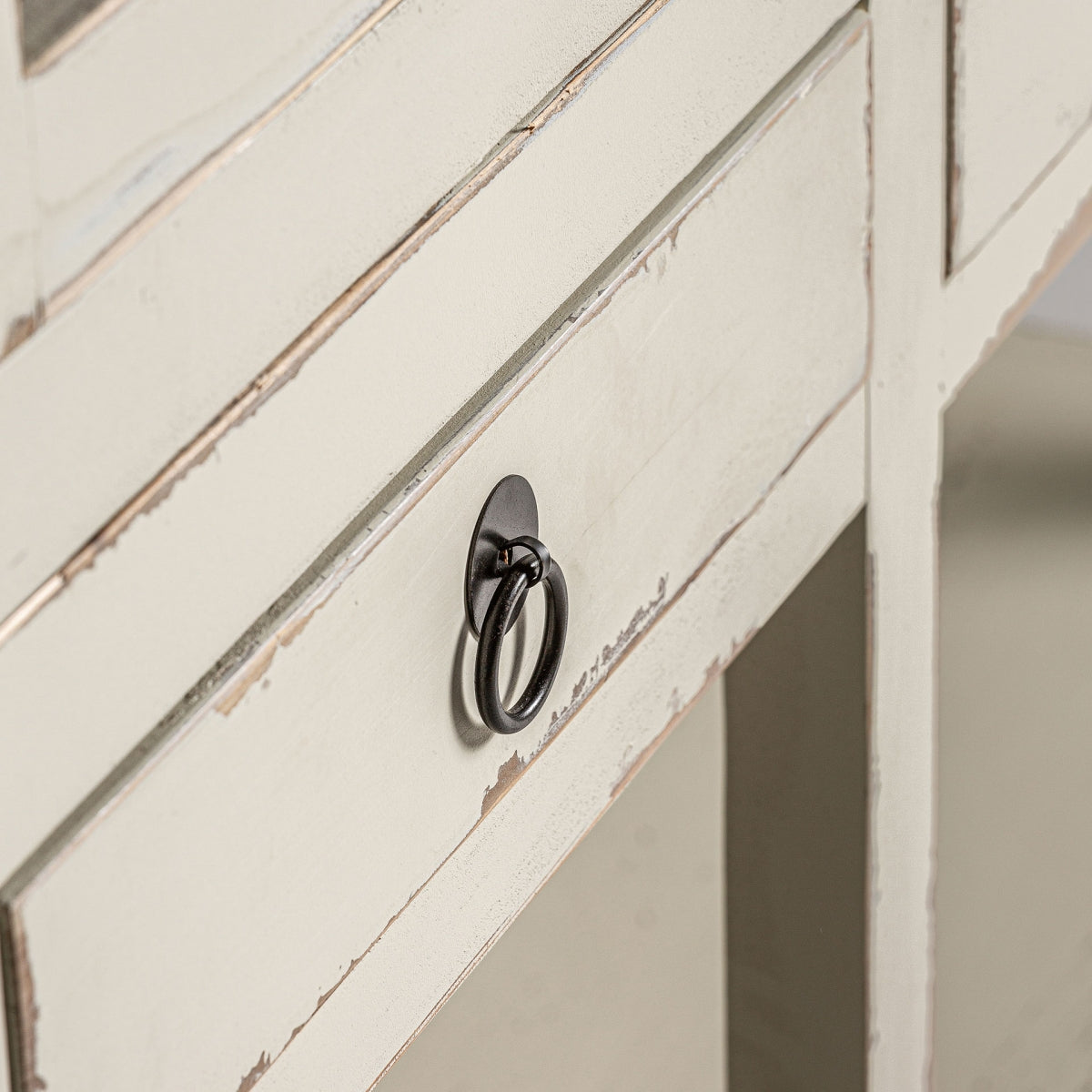 MAWGAN OFF WHITE GLASS CABINET