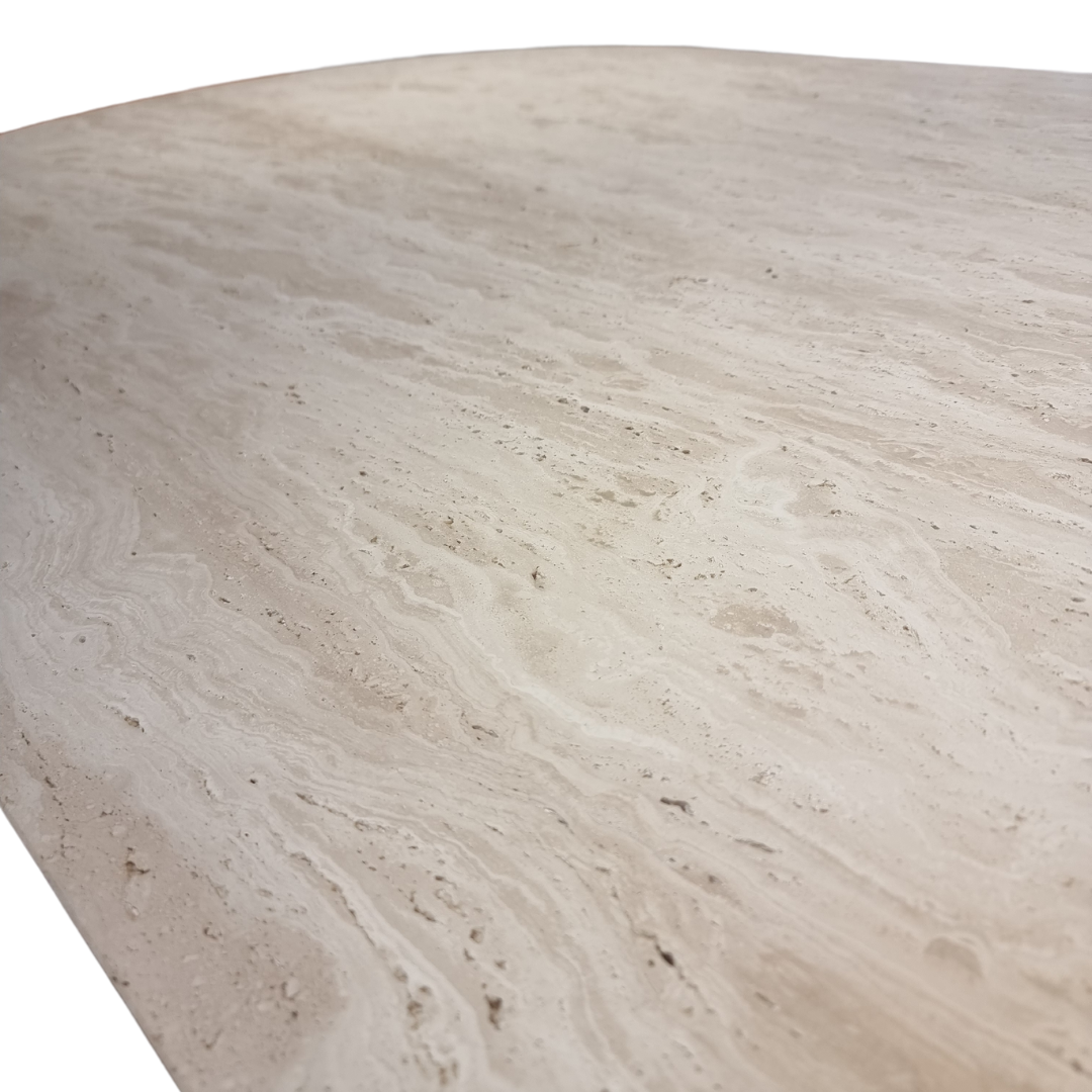 TRAVERTINE ROUND DINING TABLE