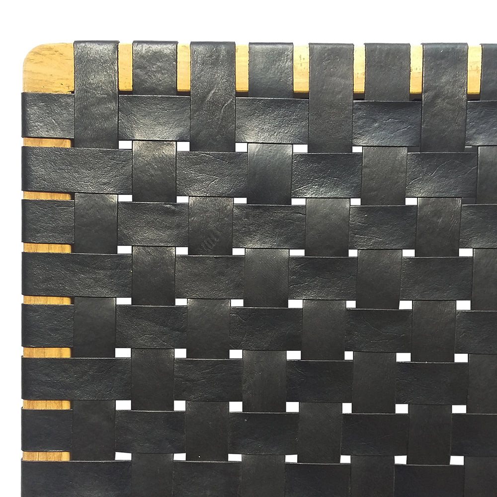 ZUZI BLACK LEATHER HEADBOARD