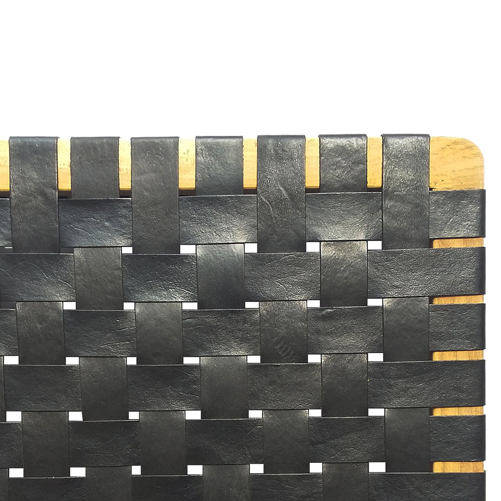 ZUZI BLACK LEATHER HEADBOARD