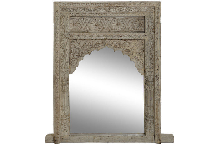TEAK WALL MIRROR 75