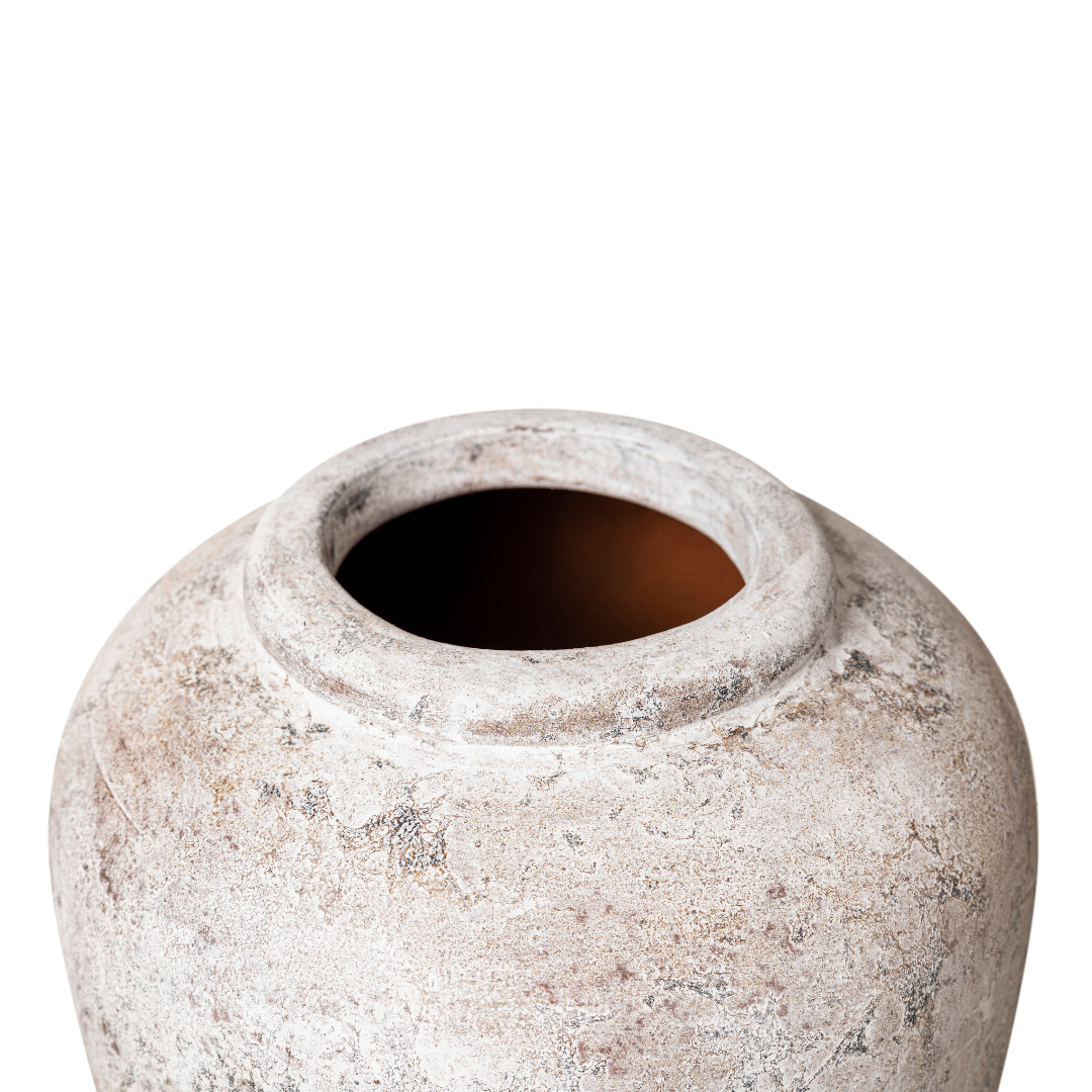 506 WHITE TAUPE VASE