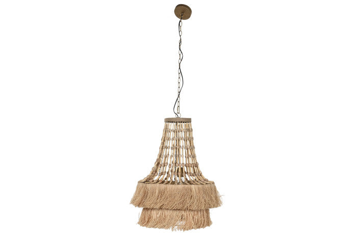 CEILING LAMP JUTE METAL*148
