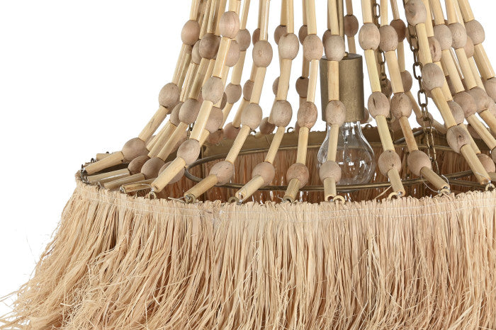 CEILING LAMP JUTE METAL*148