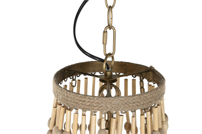 CEILING LAMP JUTE METAL*148