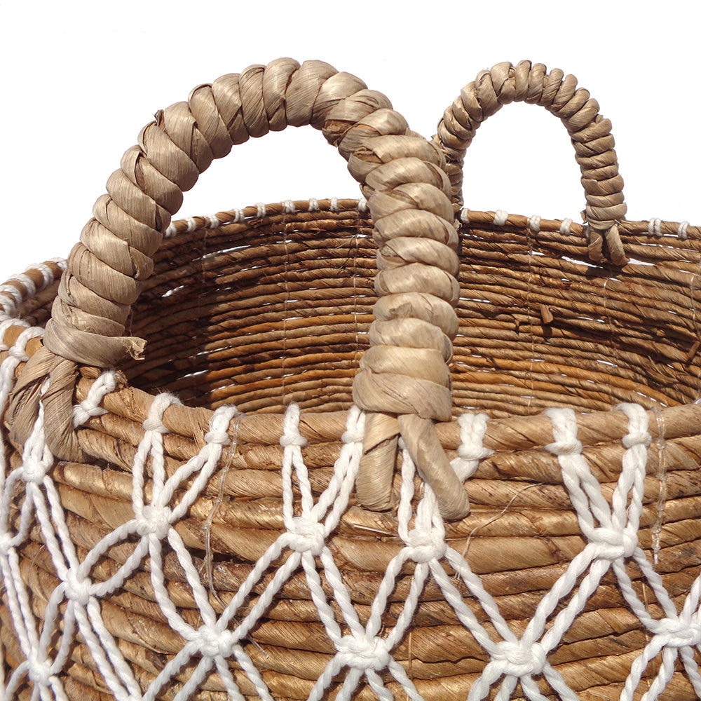 BANANA BASKET MACRAME SET*3