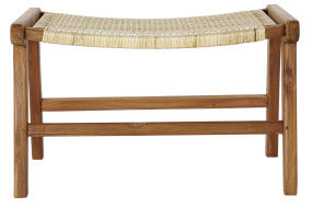 FOOT CHAIR RATTAN/BLACK