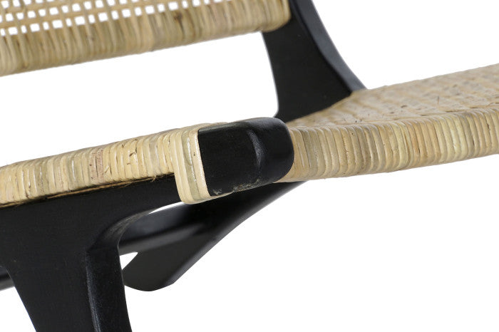 ARMCHAIR RATTAN/BLACK