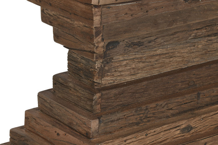 CONSOLE TABLE RECYCLED WOOD MARBLE