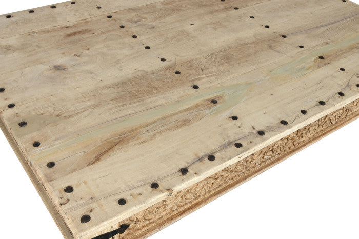 COFFEE TABLE CARVED WOOD*180