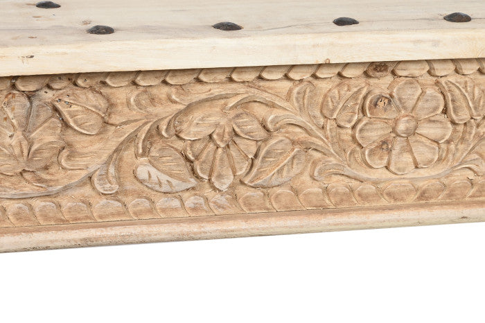 COFFEE TABLE CARVED WOOD*180