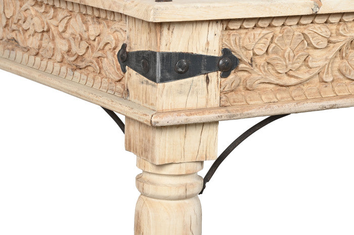COFFEE TABLE CARVED WOOD*180