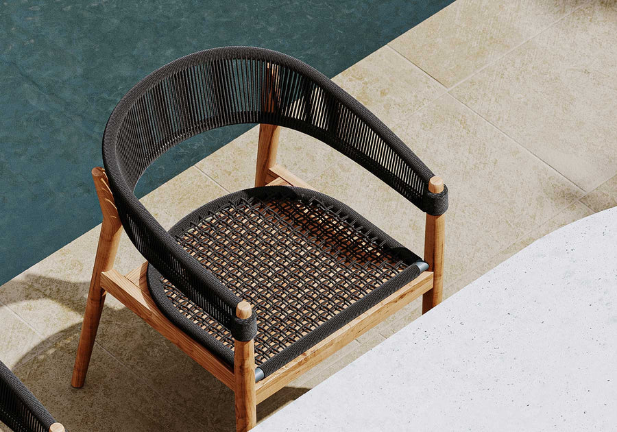 LENYX ANTHRACITE DINING SET