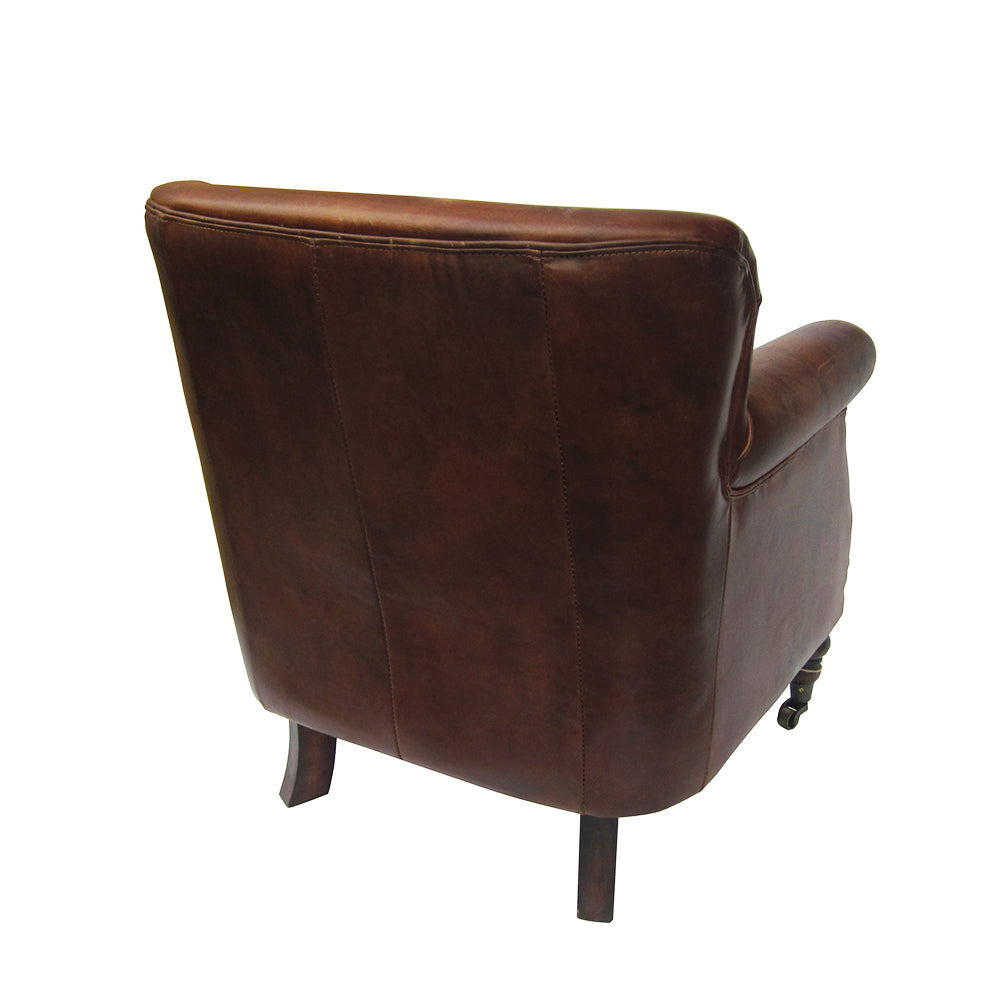 LEATHER TEACHER ARMCHAIR