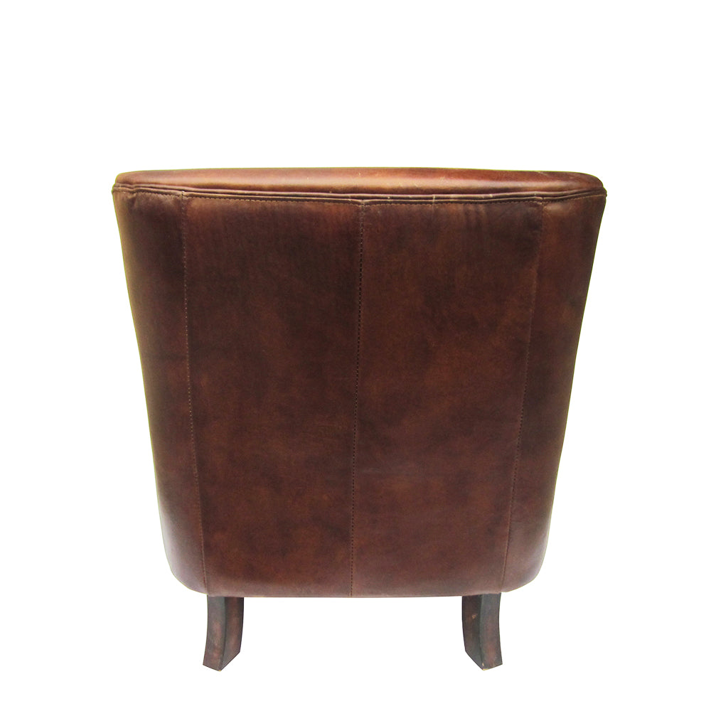 LEATHER TEACHER ARMCHAIR