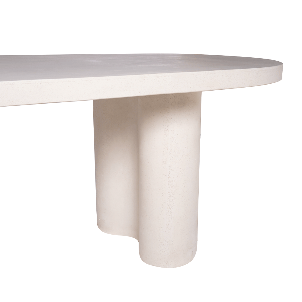 CEMENT WHITE DINING TABLE 200cm
