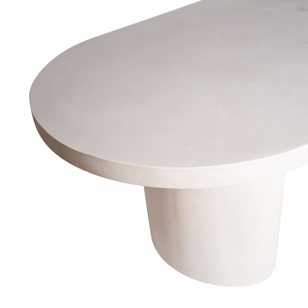 CEMENT WHITE DINING TABLE 200cm