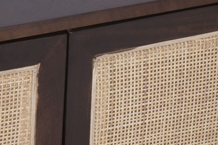 MANGO WOOD TV CABINET DARK BROWN MONTU 160cm