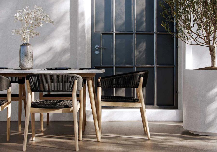 LENYX ANTHRACITE DINING SET