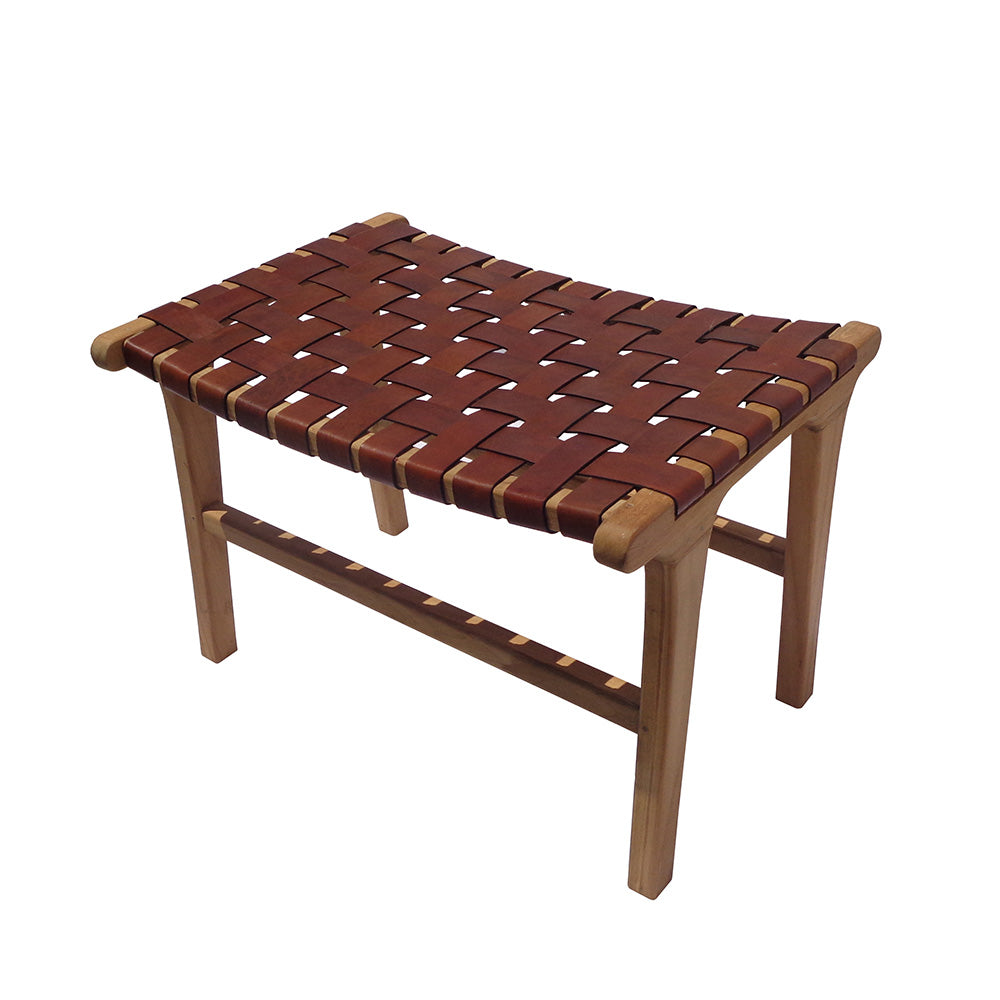 ZUZI BLACK LEATHER STOOL