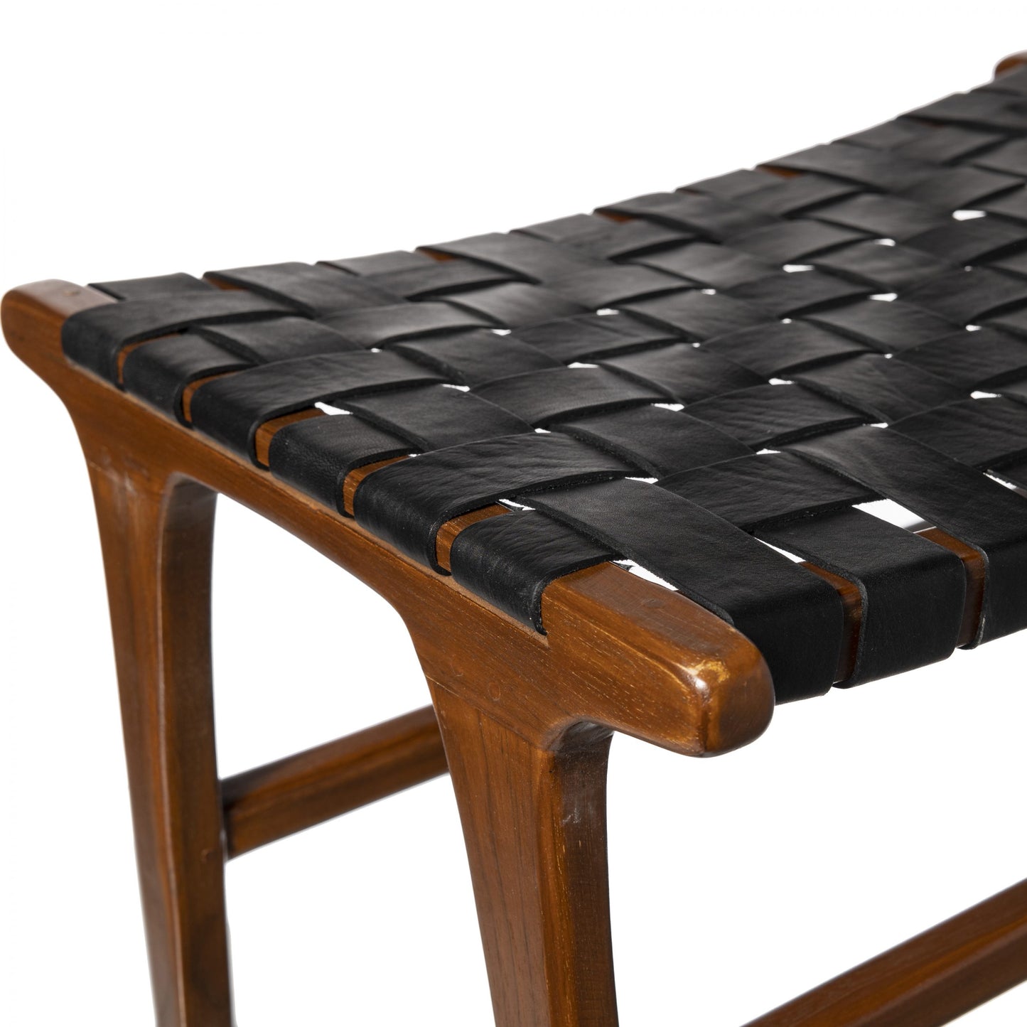 ZUZI BLACK LEATHER STOOL