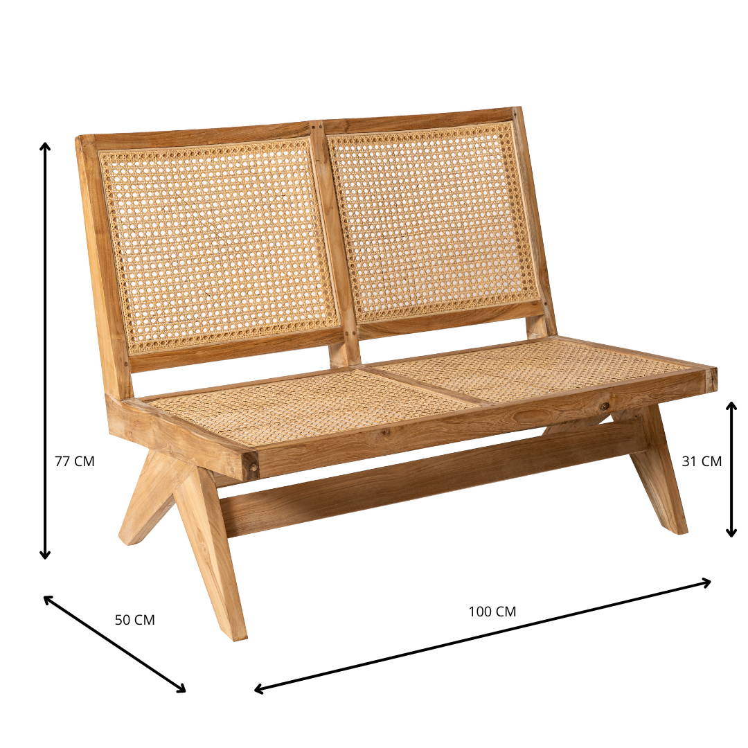 ALEX DOUBLE TEAK SOFA