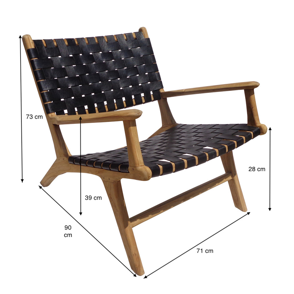 ZUZI BLACK ARMCHAIR