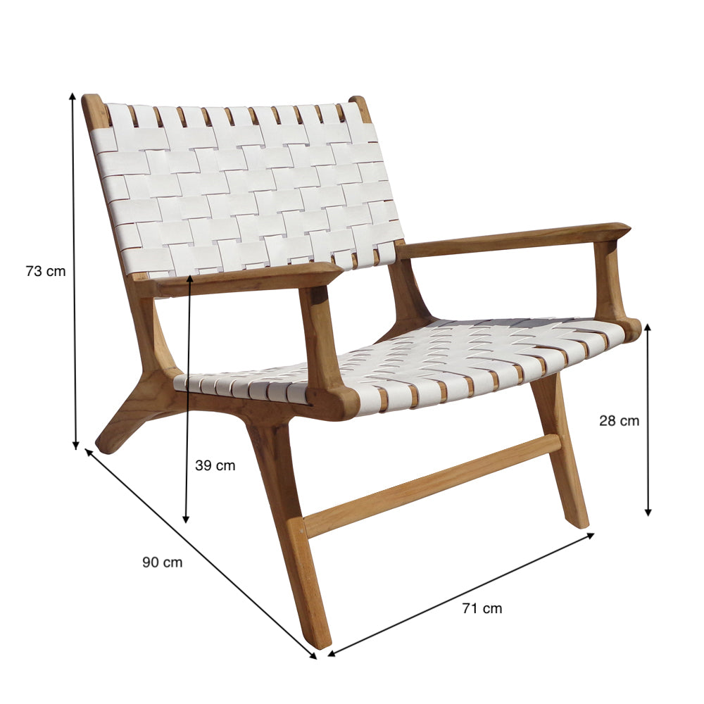 ZUZI WHITE ARMCHAIR