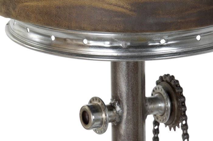 INDUSTRIAL LEATHER  BAR CHAIR