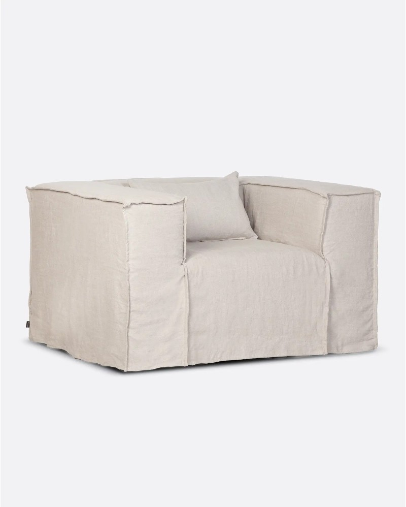 LINEN ARMCHAIR STROZZI/CROSS COLOR