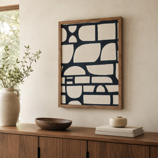 Canvas with Acacia Frame and Cotton