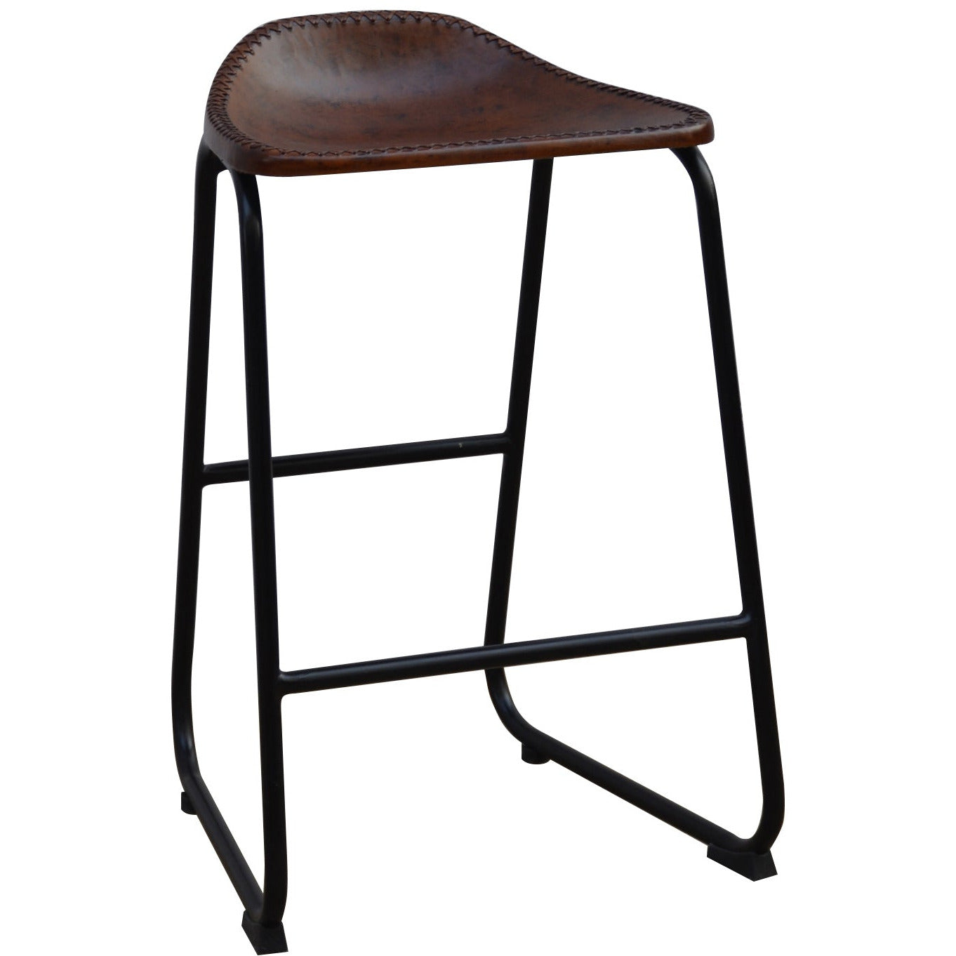 IRON LEATHER BAR CHAIR