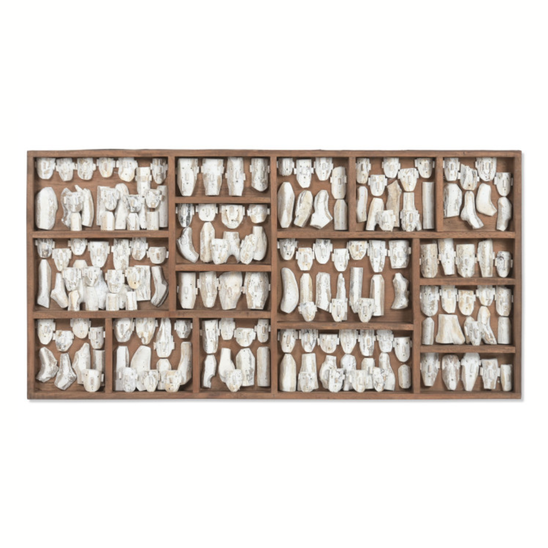 TEAK WOOD WALL DECORATION 120cm