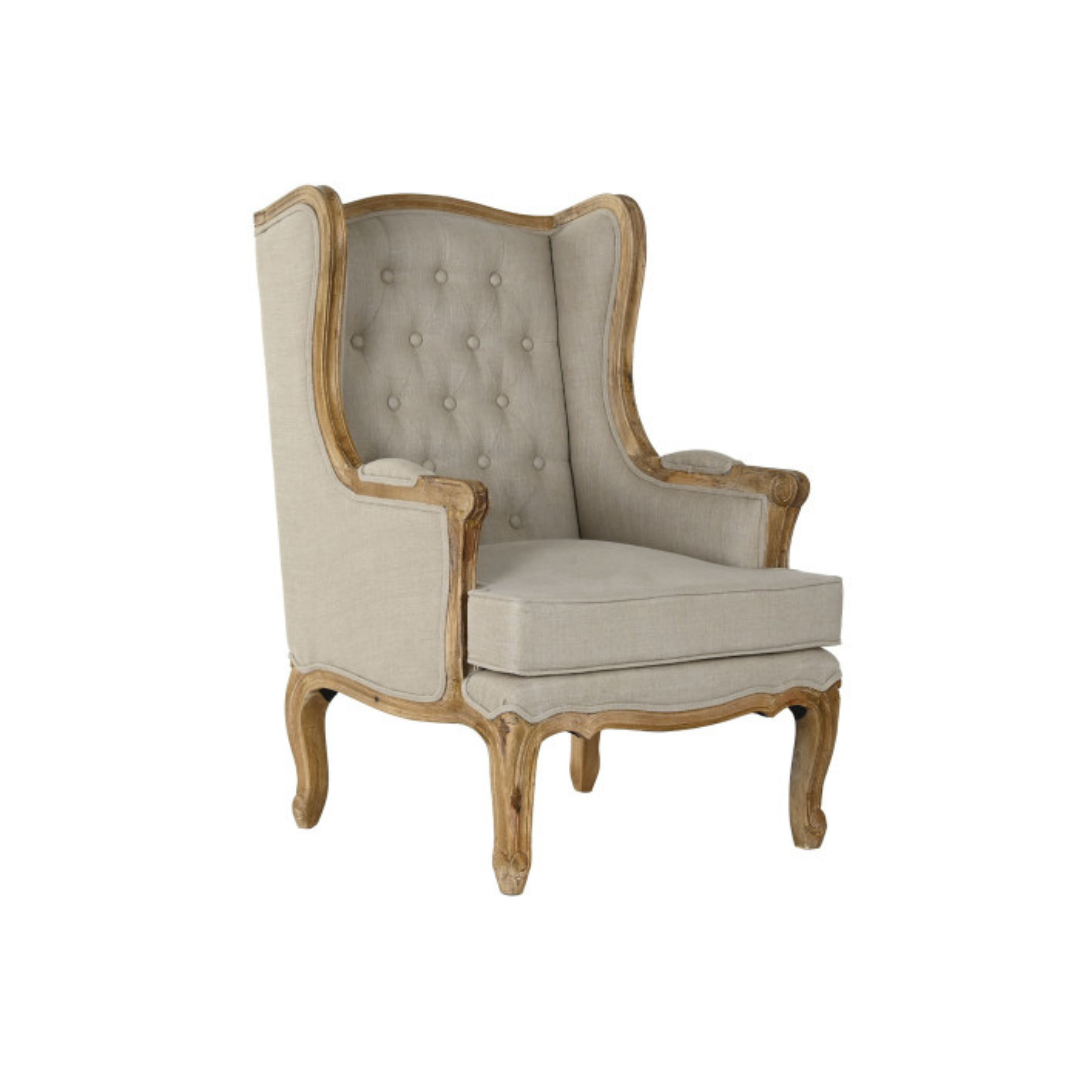LOUIE XV LINEN ARMCHAIR