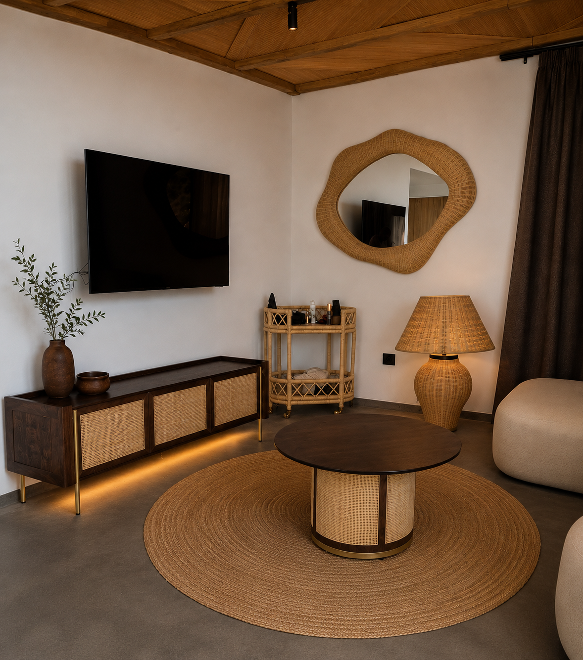 MANGO WOOD COFFEE TABLE DARK BROWN MONTU