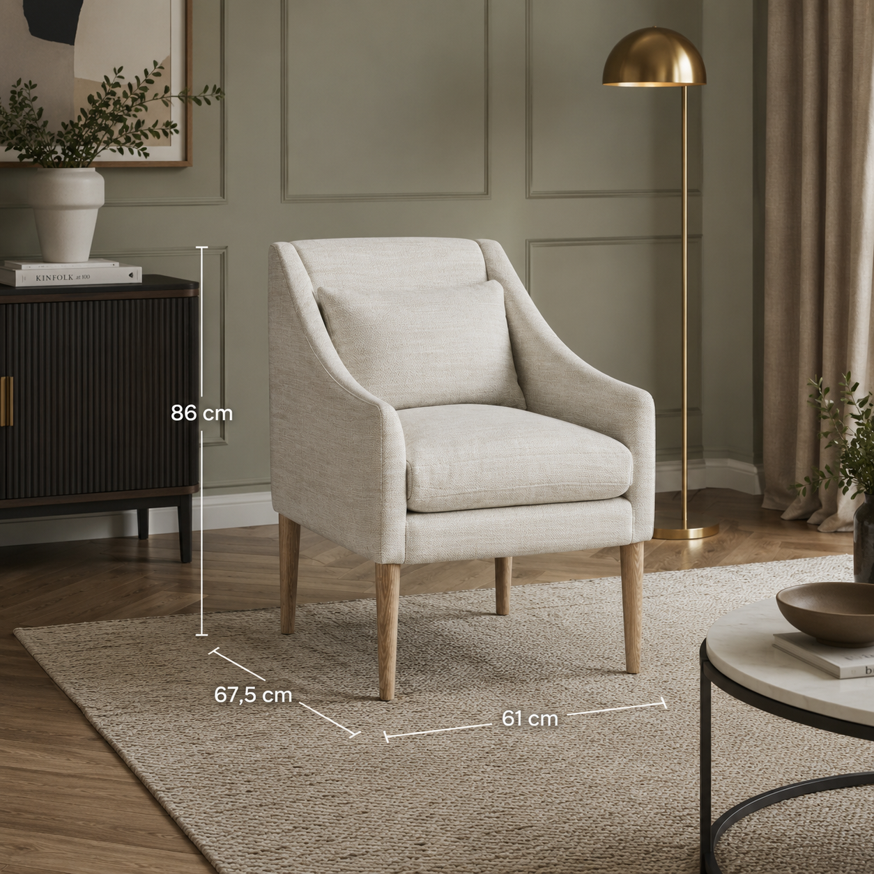 DECAPE WHITE ARMCHAIR