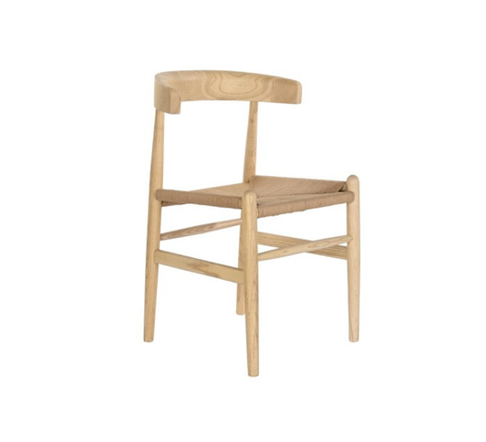 ELM WOOD AND FIBER CHAIR