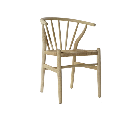 ELM WOOD&RATTAN CHAIR IN NATURAL