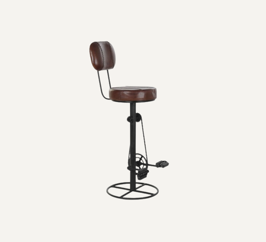 INDUSTRIAL LEATHER  BAR CHAIR