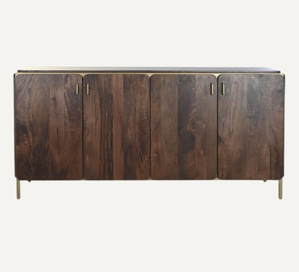 MODERN BUFFET FROM STEEL AND MANGO WOOD 160cm